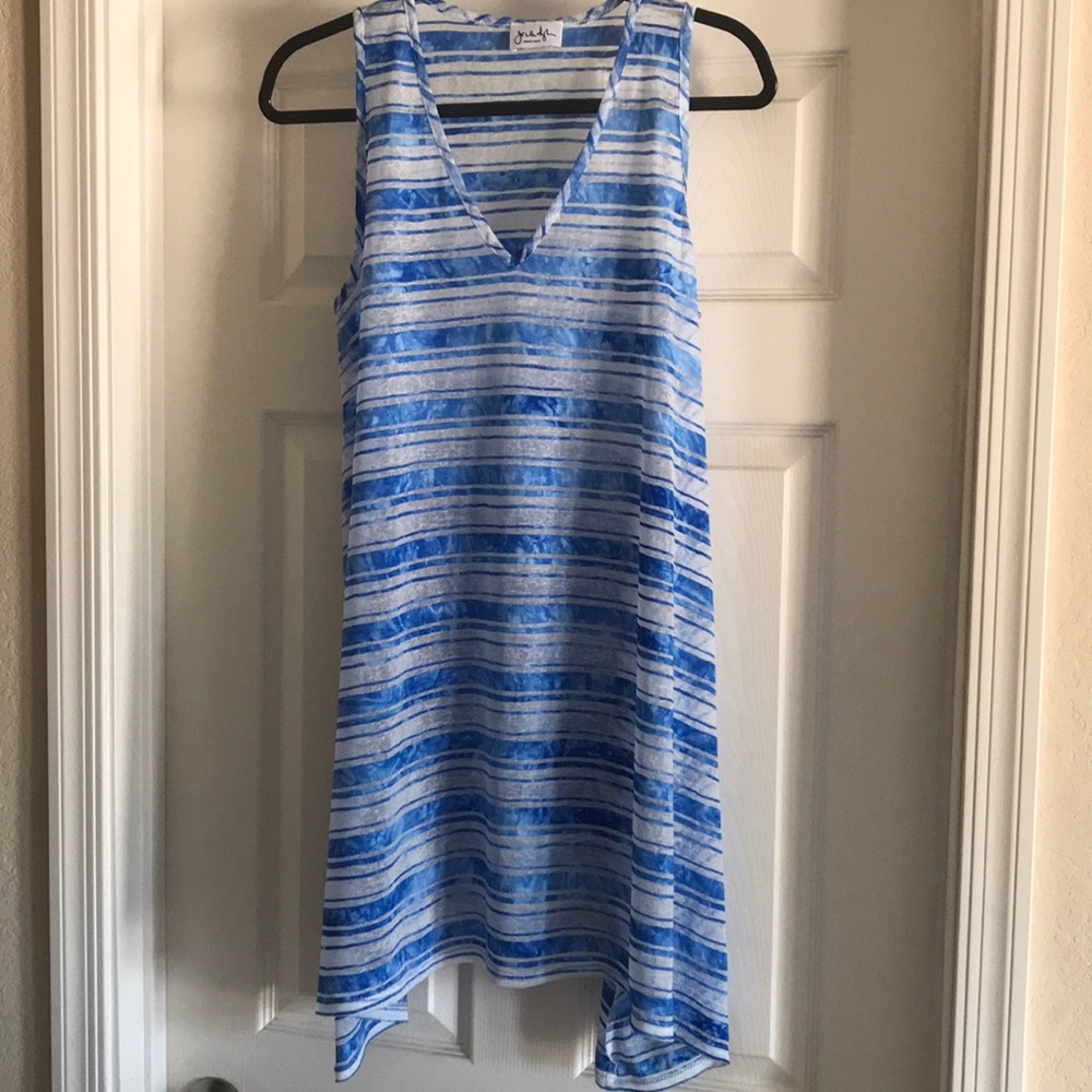 Blue Striped Burnout Swim Cover